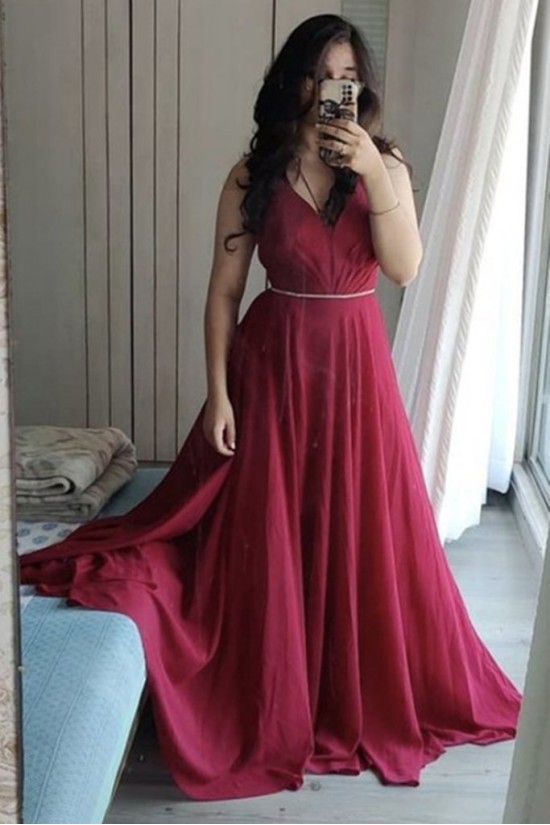 Long Chiffon V Neck Prom Dress Formal Evening Gowns 901212 Long Chiffon V Neck Prom Dress Formal Evening Gowns 901212