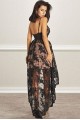 High Low Black Lace Prom Dress Formal Evening Gowns 901216