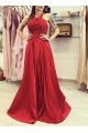 Long Red Lace Prom Dress Formal Evening Gowns 901218