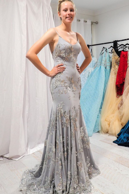 Mermaid Lace Spaghetti Straps Prom Dress Formal Evening Gowns 901220 Mermaid Lace Spaghetti Straps Prom Dress Formal Evening Gowns 901220
