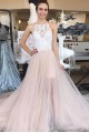 A-Line Lace and Tulle Long Prom Dress Formal Evening Gowns 901221 A-Line Lace and Tulle Long Prom Dress Formal Evening Gowns 901221