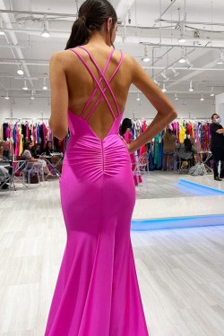 Elegant Mermaid Spaghetti Straps Prom Dress Formal Evening Gowns 901224