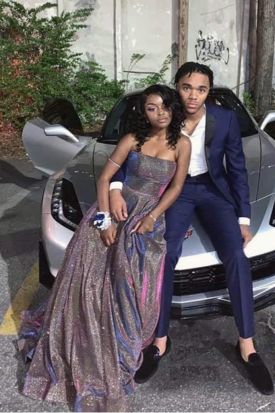 A-Line Sparkle Prom Dress Formal Evening Gowns 901235