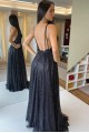Long Black Sequin Tulle Prom Dress Formal Evening Gowns 901239 Long Black Sequin Tulle Prom Dress Formal Evening Gowns 901239