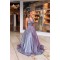 A-Line V Neck Sparkle Prom Dress Formal Evening Gowns 901240