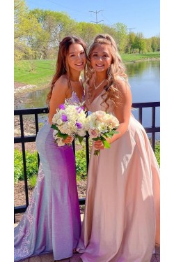 Elegant Mermaid Lace Spaghetti Straps Prom Dress Formal Evening Gowns 901247