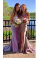 Elegant Mermaid Lace Spaghetti Straps Prom Dress Formal Evening Gowns 901247