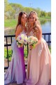 Elegant Mermaid Lace Spaghetti Straps Prom Dress Formal Evening Gowns 901247