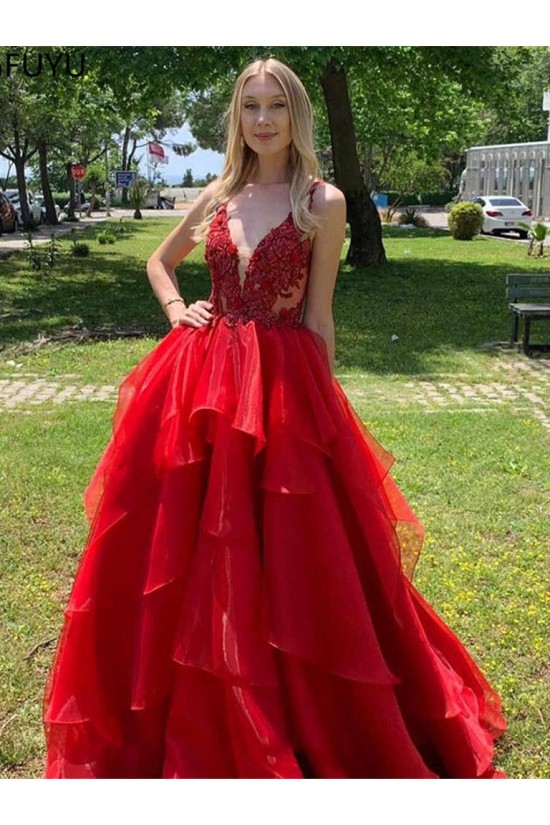 Long Red Lace Prom Dress Formal Evening Gowns 901256 Long Red Lace Prom Dress Formal Evening Gowns 901256