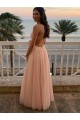 A-Line Lace and Tulle Prom Dress Formal Evening Gowns 901259