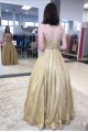 A-Line Gold Sparkle Lace Prom Dress Formal Evening Gowns 901268 A-Line Gold Sparkle Lace Prom Dress Formal Evening Gowns 901268