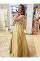 A-Line Gold Sparkle Lace Prom Dress Formal Evening Gowns 901268 A-Line Gold Sparkle Lace Prom Dress Formal Evening Gowns 901268