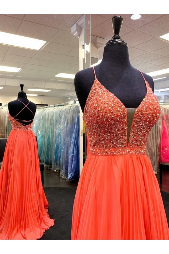 Long Beaded Chiffon Prom Dress Formal Evening Gowns 901272 Long Beaded Chiffon Prom Dress Formal Evening Gowns 901272