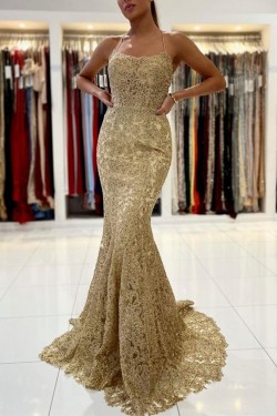 Mermaid Lace Long Prom Dress Formal Evening Gowns 901273