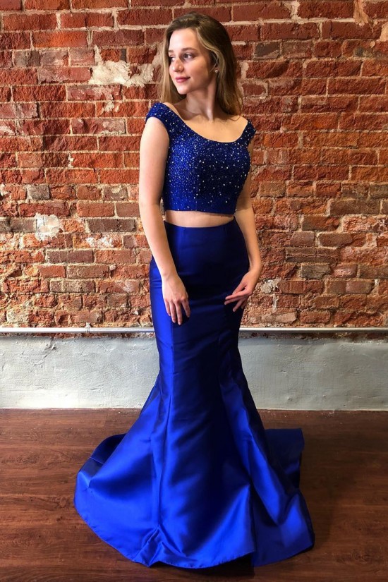 Long Royal Blue Two Pieces Mermaid Lace Prom Dress Formal Evening Gowns 901275 Long Royal Blue Two Pieces Mermaid Lace Prom Dress Formal Evening Gowns 901275