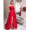 A-Line Strapless Long Red Prom Dress Formal Evening Gowns 901276