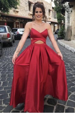 Long Red Prom Dress Formal Evening Gowns 901278