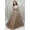 A-Line Off the Shoulder Lace and Tulle Prom Dress Formal Evening Gowns 901279