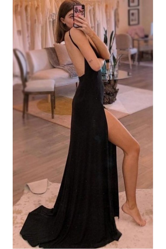 Long Black V Neck Prom Dress Formal Evening Gowns 901289 Long Black V Neck Prom Dress Formal Evening Gowns 901289