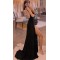 Long Black V Neck Prom Dress Formal Evening Gowns 901289