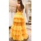 Long Yellow Spaghetti Straps Long Prom Dress Formal Evening Gowns 901290