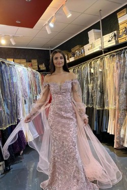 Mermaid Lace Long Prom Dress Formal Evening Gowns 901296