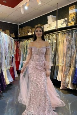 Mermaid Lace Long Prom Dress Formal Evening Gowns 901296