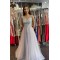 A-Line Lace and Tulle Long Prom Dress Formal Evening Gowns 901299