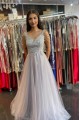 A-Line Lace and Tulle Long Prom Dress Formal Evening Gowns 901299 A-Line Lace and Tulle Long Prom Dress Formal Evening Gowns 901299