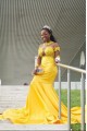 Long Yellow Mermaid Lace Prom Dress Formal Evening Gowns 901301