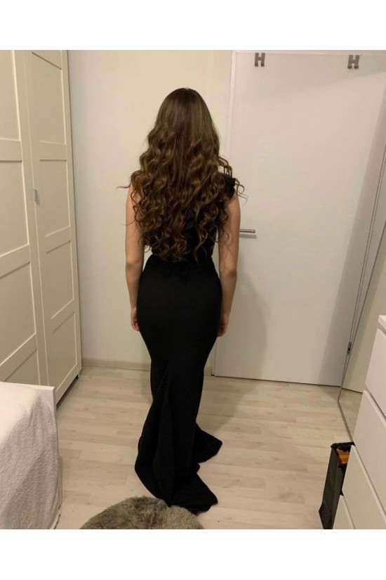 Long Black Mermaid One Shoulder Prom Dress Formal Evening Gowns 901302 Long Black Mermaid One Shoulder Prom Dress Formal Evening Gowns 901302