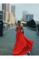 Long Red V Neck Prom Dress Formal Evening Gowns 901307 Long Red V Neck Prom Dress Formal Evening Gowns 901307