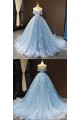 Long Blue Lace and Tulle Prom Dress Formal Evening Gowns 901308 Long Blue Lace and Tulle Prom Dress Formal Evening Gowns 901308