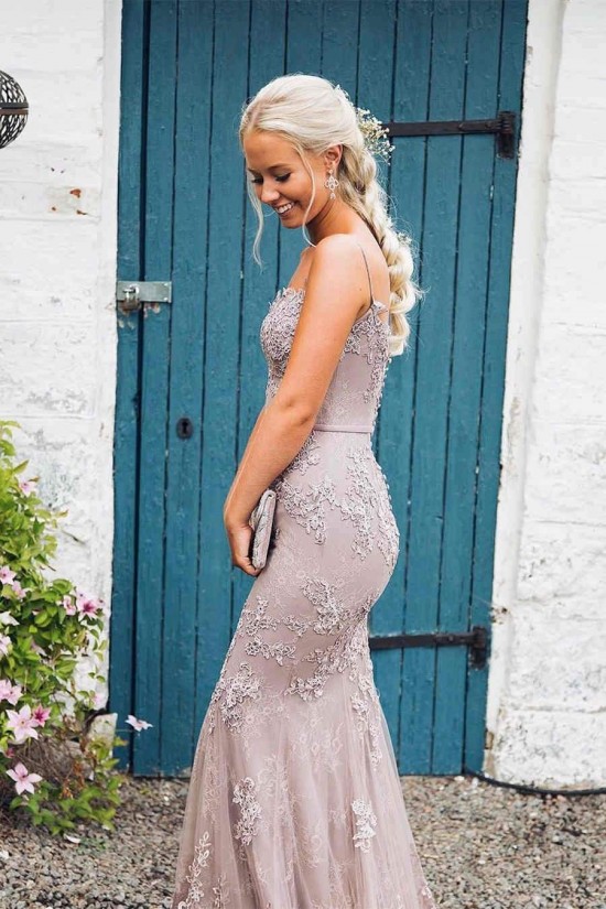 Mermaid Spaghetti Straps Lace Prom Dress Formal Evening Gowns 901309 Mermaid Spaghetti Straps Lace Prom Dress Formal Evening Gowns 901309