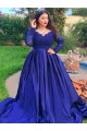 Long Royal Blue Lace and Satin Plus Size Prom Dress Formal Evening Gowns 901312 Long Royal Blue Lace and Satin Plus Size Prom Dress Formal Evening Gowns 901312