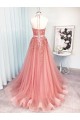 A-Line Lace and Tulle Long Prom Dress Formal Evening Gowns 901314 A-Line Lace and Tulle Long Prom Dress Formal Evening Gowns 901314
