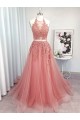 A-Line Lace and Tulle Long Prom Dress Formal Evening Gowns 901314 A-Line Lace and Tulle Long Prom Dress Formal Evening Gowns 901314