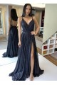 Long Navy Blue Sequin Tulle Prom Dress Formal Evening Gowns 901316 Long Navy Blue Sequin Tulle Prom Dress Formal Evening Gowns 901316