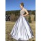 A-Line Long Satin Beaded Prom Dress Formal Evening Gowns 901321