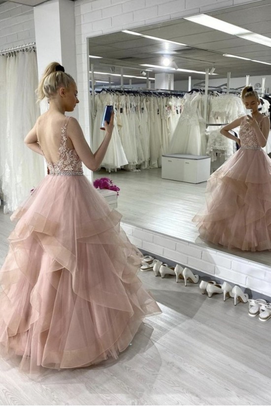 A-Line Lace Prom Dress Formal Evening Gowns 901324