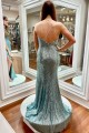 Elegant Mermaid One Shoulder Sequins Prom Dresses Formal Evening Gowns 901330