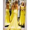 Elegant Long Yellow Mermaid Prom Dress Formal Evening Gowns 901332