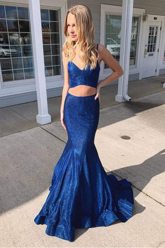 Long Royal Blue Mermaid Two Pieces Sparkle Prom Dress Formal Evening Gowns 901335 Long Royal Blue Mermaid Two Pieces Sparkle Prom Dress Formal Evening Gowns 901335