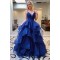 Long Royal Blue Sparkle Tulle Prom Dress Formal Evening Gowns 901337