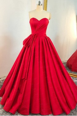 A-Line Sweetheart Long Red Prom Dress Formal Evening Gowns 901349