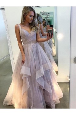 A-Line Tulle Prom Dress Formal Evening Gowns 901358