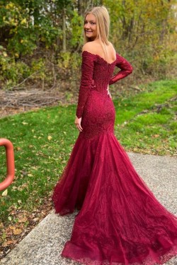 Elegant Mermaid Lace Long Prom Dress Formal Evening Gowns 901361