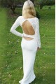 Long White Mermaid Lace Prom Dress Formal Evening Gowns 901363 Long White Mermaid Lace Prom Dress Formal Evening Gowns 901363