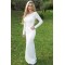 Long White Mermaid Lace Prom Dress Formal Evening Gowns 901363