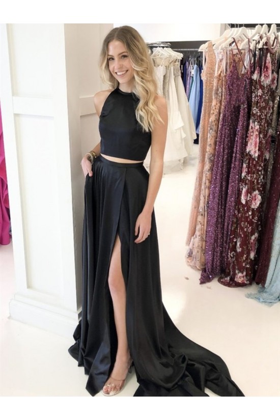 Long Black Two Pieces Prom Dress Formal Evening Gowns 901373 Long Black Two Pieces Prom Dress Formal Evening Gowns 901373